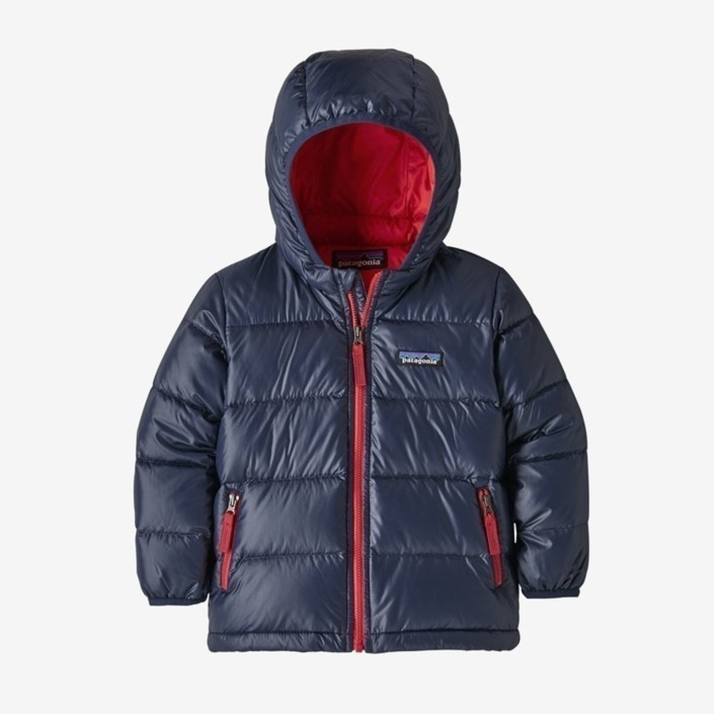 Patagonia Baby Hi-Loft Down Sweater Hoody 3/6m new navy